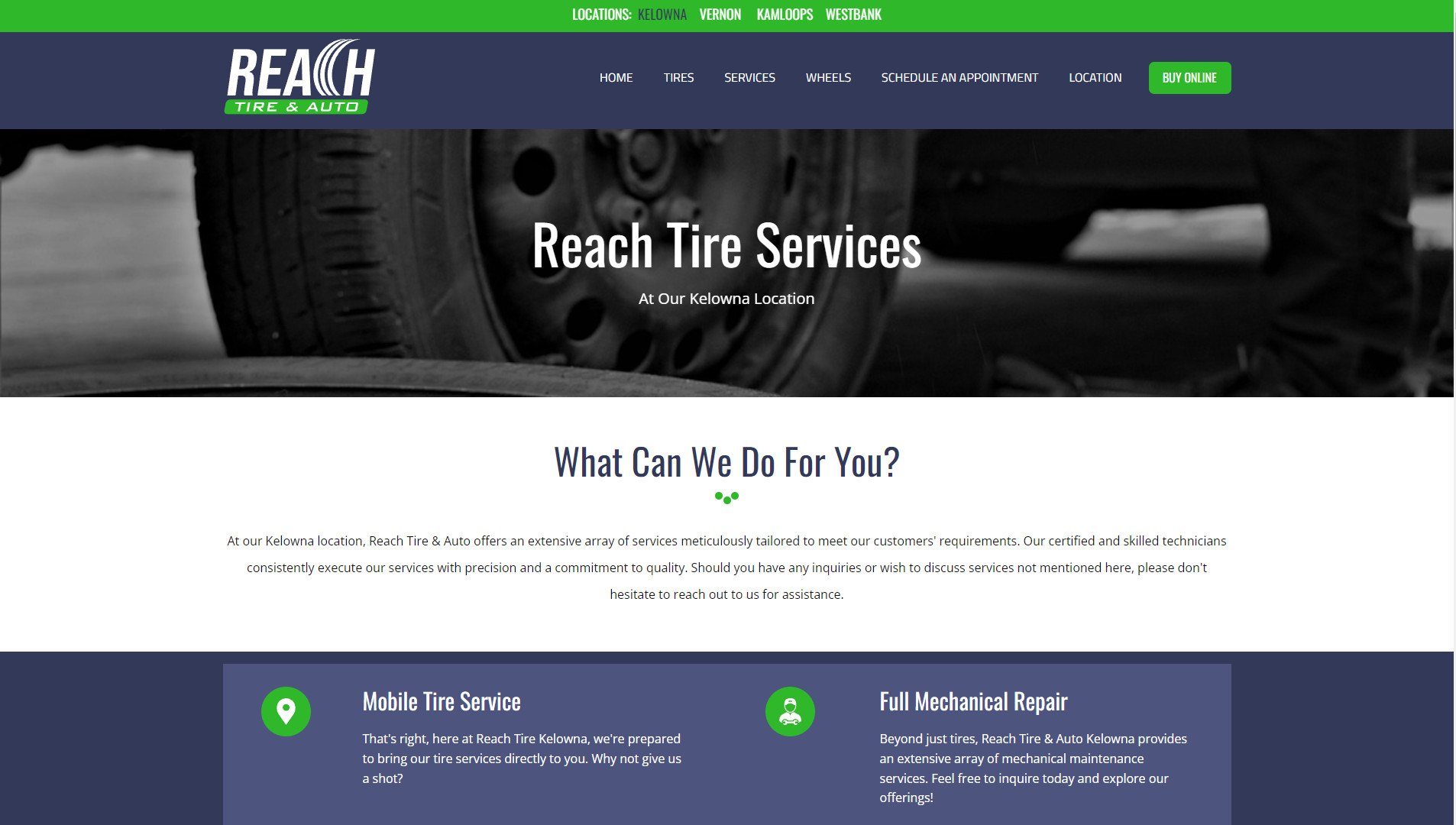 Auto repair and tire services Reach Tire & Auto Kelowna